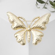 Брошь 'Бабочка' с вкраплениями, цвет золото матовое фото