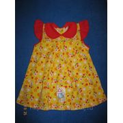 Платье для девочки трикотажное яркой летней расцветки фото
