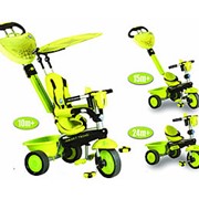 Велосипед Smart Baby Toys 3-колесный зеленый с ручкой 3 в 1