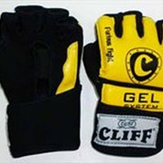 Перчатки мма желто-черные ULI-6031 CliFF Р: L фото