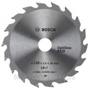 Круг пильный твердосплавный Bosch Optiline eco 160 x 18 x 20/16 фото