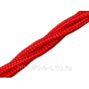 Ретро-провод 3*1,5 (красный) матерчатый провод Villaris фото