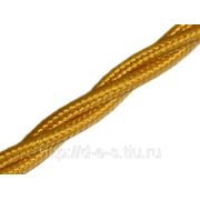Ретро-провод 2*1,5 (золотой) матерчатый провод Villaris фото