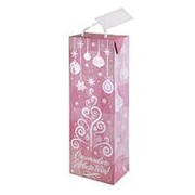 Пакет- коробка подарочный Феникс “Розовая ёлка“, 12,5х34,5х8,3 см.,матовая ламин., фольга, 79940 фото