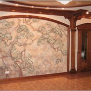 Роспись стен по декоративной штукатурке