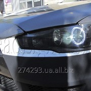 Установка биксеноновых линз и ангельских глазок в фары Mitsubishi Lancer X фото