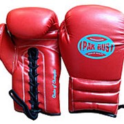 Перчатки боксерские Pak Rus на шнуровке, 12 oz, 14 oz, красные (пара) фотография