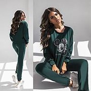 Женский спортивный костюм Мики Маус темно-зеленый (4 цвета) ТК/-6254 фото