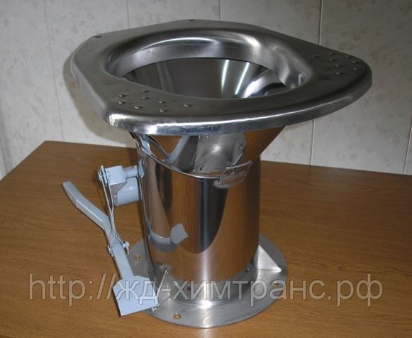 Унитаз для плацкартных и купейных вагонов с педальным механизмом в ...