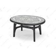 Стол OVOLONE 1500 антрацит с мозаикой FORGED IRON DECORATION фото