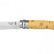 Нож Opinel серии Tradition Nature №07, клинок 8см, нерж.сталь, рукоять-самшит, рис.-звезды (6 шт./уп.) фотография
