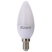 Лампа LED Е14 Свеча 220В 7Вт 4000К D37х103мм Матовая колба 270º 600Лм L-C377 LBT