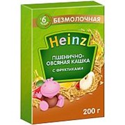 Хайнц Каша б/м 200 г пшенично-овсяная с фруктиками