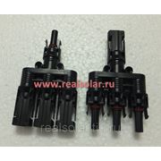 Коннекторы MC4 Т-3 пара (male + female) фото