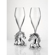 CR 3011 M Подарочный набор бокалов под шампанское “Денежная лошадь“ фотография