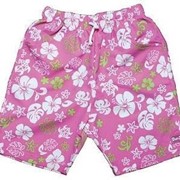 Защитные пляжные шорты Banz, розовые с белым и зеленым УФ фотография