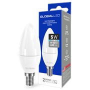 LED лампа GLOBAL C37 CL-F 5W яркий свет 220V E14 AP (1-GBL-134) фотография