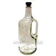 Бутылка стеклянная Амелия 1.75 л прозрачная с ручкой