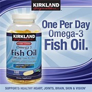 Рыбий жир в капсулах Kirkland Signature 1200 мг (684мг Омега-3), 180 капсул (11/2016) (№ KSFishOil1200-2016)