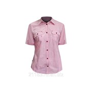 Блузка с коротким рукавом сафари клетка розовая код товара: 00003993 фото