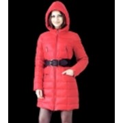 Пуховое пальто красное с капюшоном, Daser T11-550(382) фото