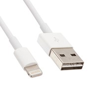 USB кабель «LP» для Apple iPhone/iPad Lightning 8-pin с двухсторонним USB разъемом (белый/европакет) фотография