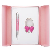 Набор подарочный Langres Lightness: ручка шариковая + крючек для сумки, розовый LS.122030-10 фотография
