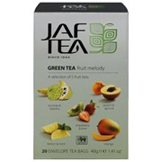 Джаф Ти (JAF TEA) Фрут Мелоди 20 пак., зелёный чай с ароматами, Ассорти 5 видов фото