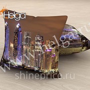 Дубай небоскребы арт.ТФП3579 (45х45-1шт) фотоподушка (подушка Габардин ТФП) фото