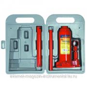 Домкрат ЗУБР гидравлический "бутылочный" в пластмассовом кейсе, 5 т, 216-413 мм
