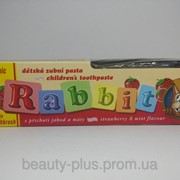 Rabbit детская зубная паста Клубника, 45 г + щеточка фото