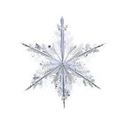 Фигура Снежинка №3 фольг сереб 40см фото