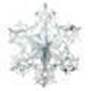 Снежинка фольг серебряная 60х60х14см фото