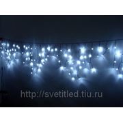 Светодиодная гирлянда “Бахрома“ 5 х 0,6 метра постоянного свечения. Синий. Белый. фото