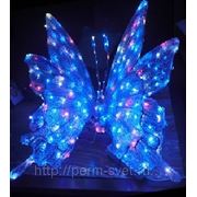 Светодиодная бабочка 3D 82*52*82 см 295 светодиодов IP65 RGB-свет 220V фото