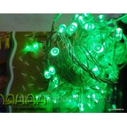 Гирлянда с зелеными светодиодами на прозрачных проводах, длина 12м, 120 LED