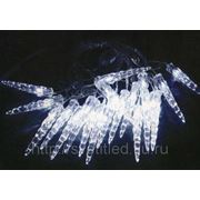 Светодиодная гирлянда “Cосульки“ 16шт. цвет - белый, 3,8м+5м сетевой шнур фото