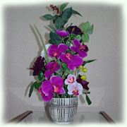 Композиция Орхидеи и розы высота фото