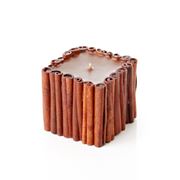 Свеча ручной работы «Корица» квадратная с коричневой начинкой арт. С-160 фотография