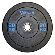 Диск бамперный V-Sport черный 20 кг FTX-1037-20 фото
