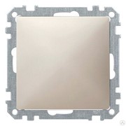 BASIC 55 Механизм переключателя одноклавишного 1п в рамку с клавишей шампань 8859381 фото