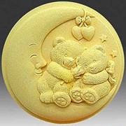 Дизайнерское мыло "Мишки на Луне" 95-100г
