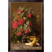 Картина Натюрморт с розами, бананами и фигами, Дуган, Сьюзи фотография