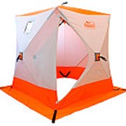 Палатка зимняя куб СЛЕДОПЫТ 2,1 х2,1 м 4-местная бело-оранжевый фото