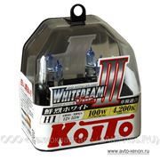 Автолампа KOITO P0752W H3, 55W WHITEBEAM III 4000К (2 шт.)