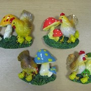 Курица с цыплятами-магнит в 4 вида, арт. 8931