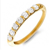 Кольцо с бриллиантом R02-D-LRM52279 Оригинальное кольцо с очень популярной дорожкой из бриллиантов фото