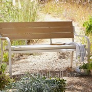 Скамейка для сада, Haversham 2 Seat Classic Garden Bench in Taupe and Dark Linen