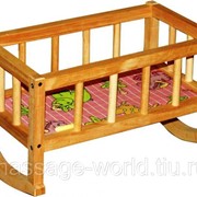 Деревянная кроватка-люлька для кукол Винни-Пух