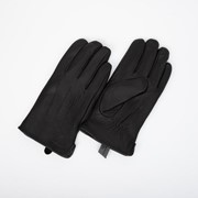 Перчатки мужские, размер 10, подклад флис, цвет чёрный фото